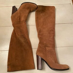 Sam Edelman Slouchy Knee High Tan Suede Boots